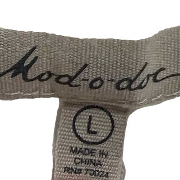 Mod-O-Doc 100% Linen Short Sleeve Tunic Length Tee Size L - Picture 6 of 7
